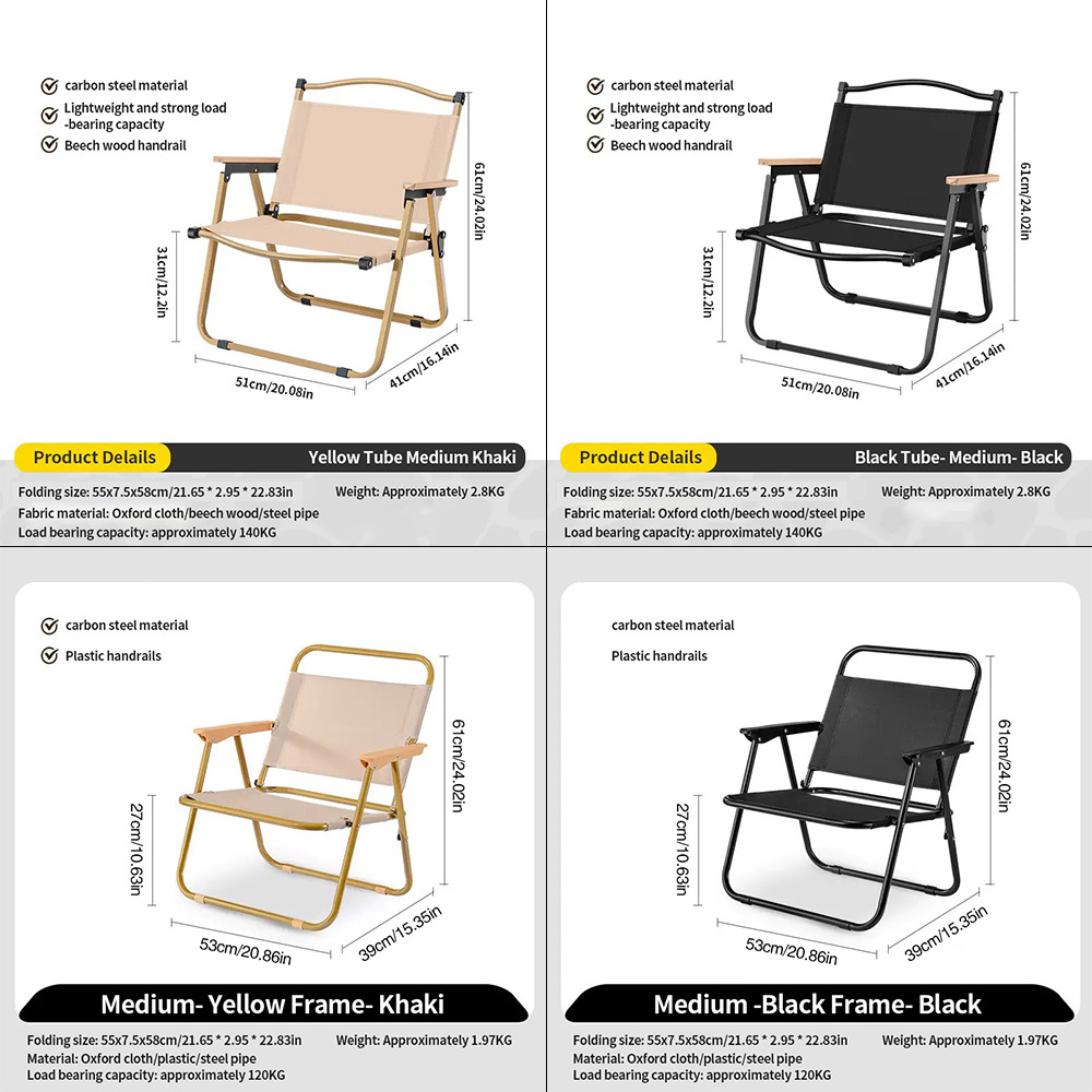Outdoor Lighting Vendor - Sedia da Campeggio Pieghevole Resistente, Sgabello