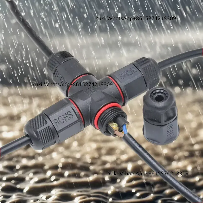 Outdoor Lighting Cable - Connettore Elettrico a T IP68 Impermeabile,