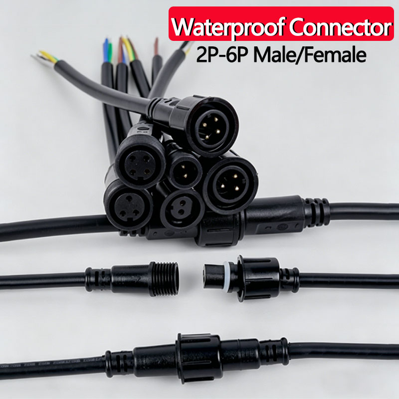 Outdoor Lighting Cable - Set di Connettori Impermeabili 2/3/4/5/6 Pin