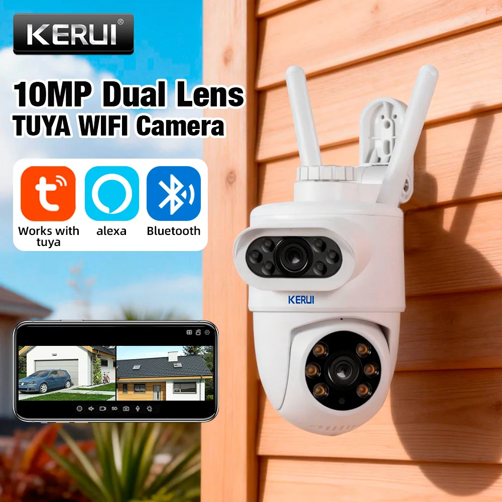 Outdoor Lighting Track - Telecamera PTZ WIFI KERUI 5K 10MP