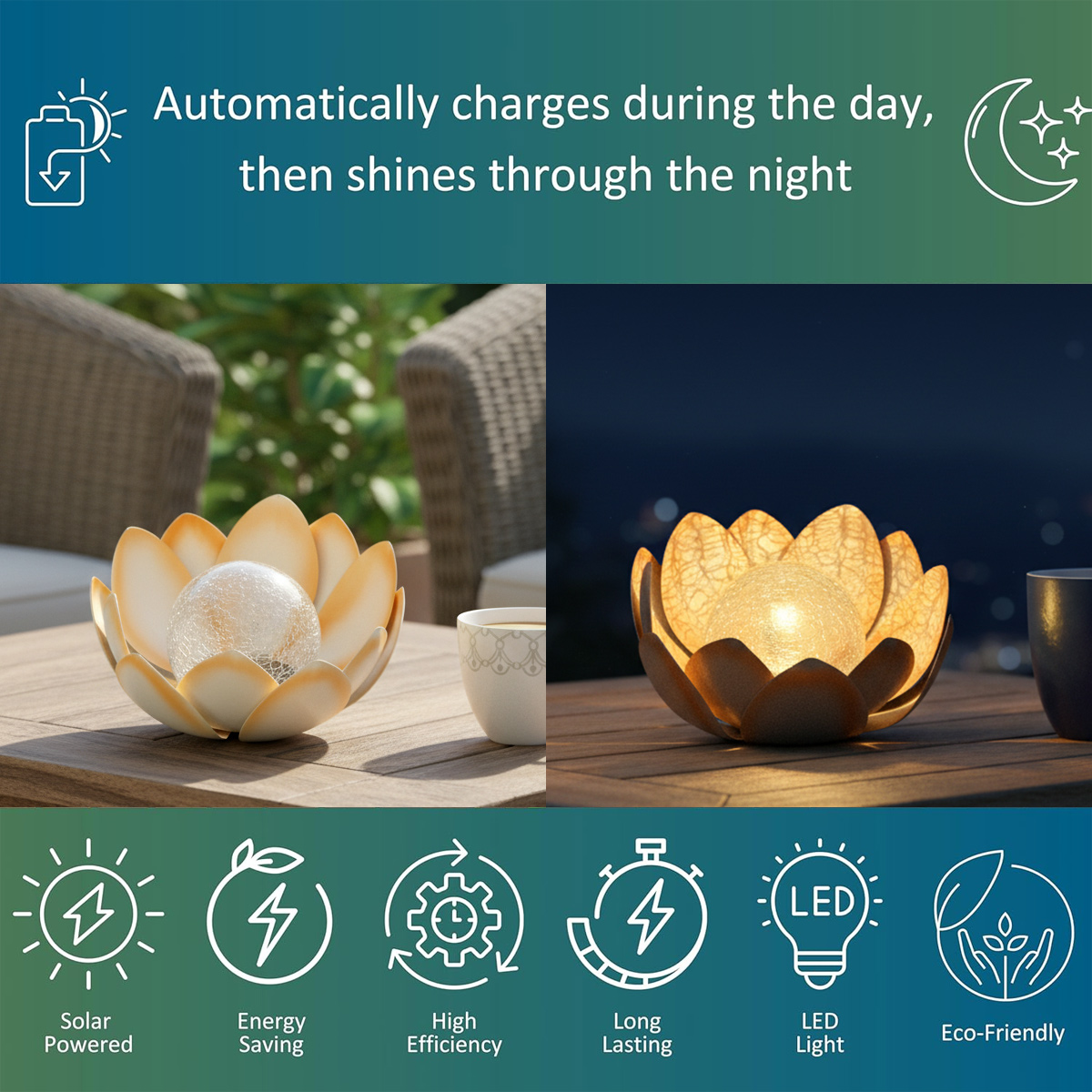 Lampada Solare a Forma di Loto - Outdoor Lighting Art recensione e prezzo