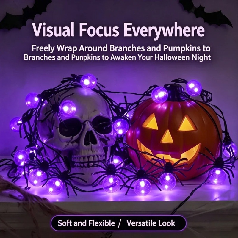 Luci a LED a Forma di Ragno a  - Outdoor Lighting Halloween recensione e prezzo
