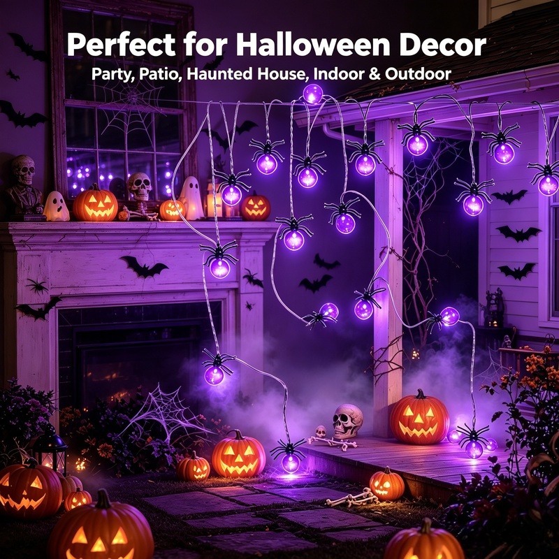 Luci a LED a Forma di Ragno a  - Outdoor Lighting Halloween recensione e prezzo