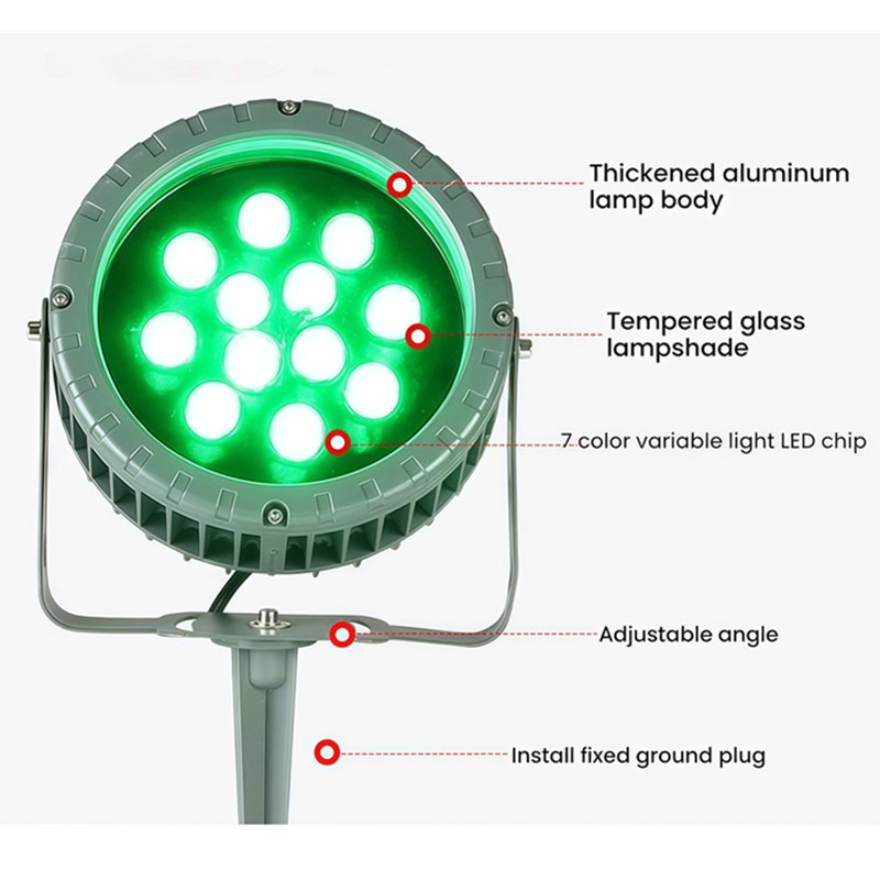 Lampada a LED RGB Proiettore d - Outdoor Lighting Ground Fixtures recensione e prezzo