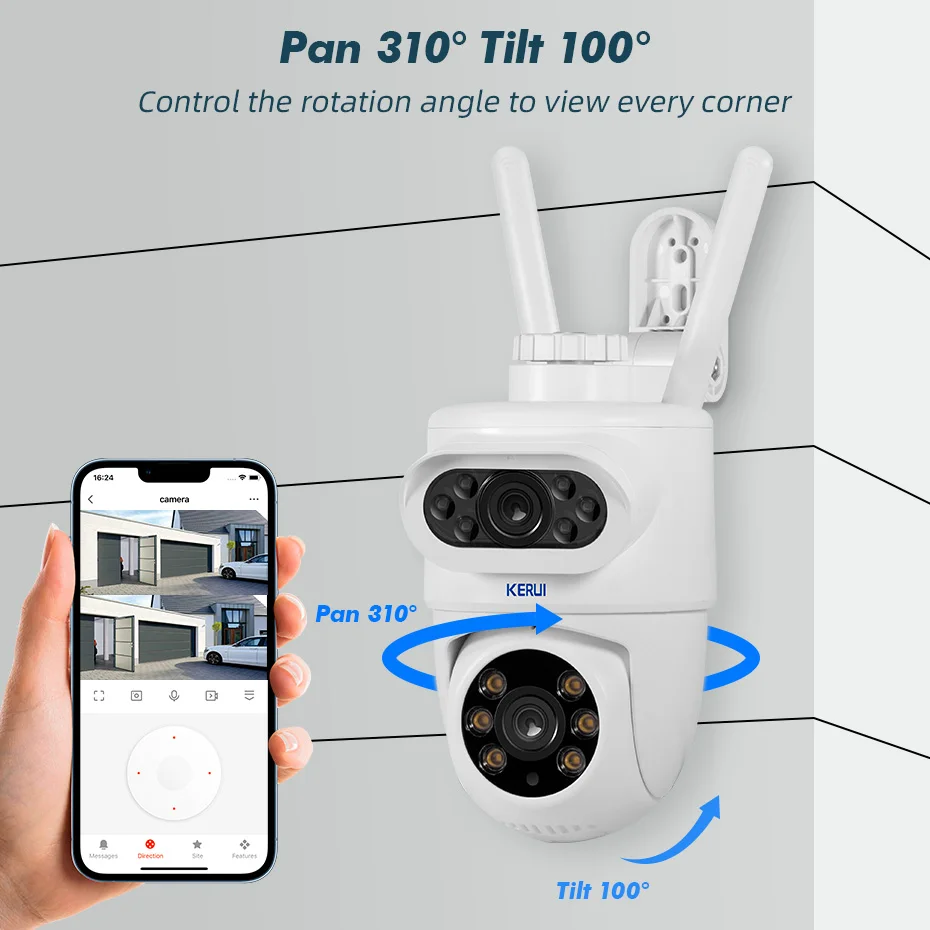 Telecamera PTZ WIFI KERUI 5K 1 - Outdoor Lighting Track recensione e prezzo