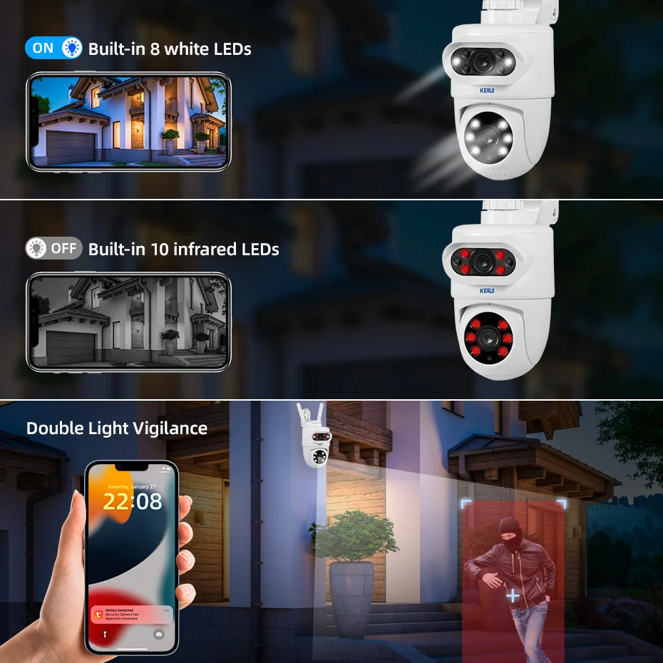 Telecamera PTZ WIFI KERUI 5K 1 - Outdoor Lighting Track recensione e prezzo